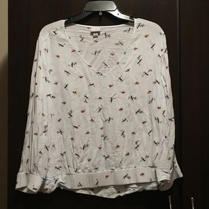 Bird covered blouse